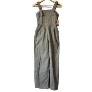 JAPNA | Square neck cotton overalls